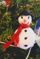 bonhomme de neige au crochet en coton